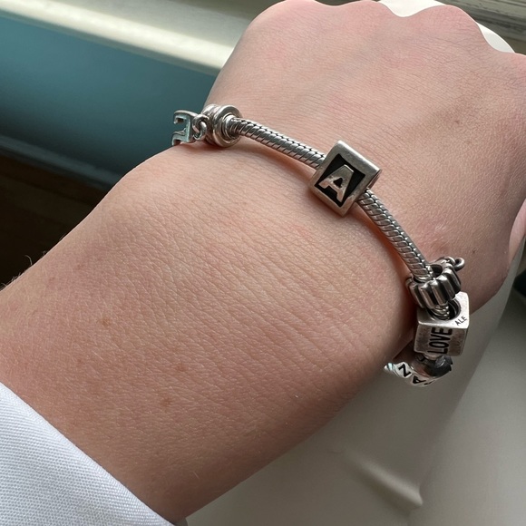 “A” Pandora Charm - Picture 2 of 8